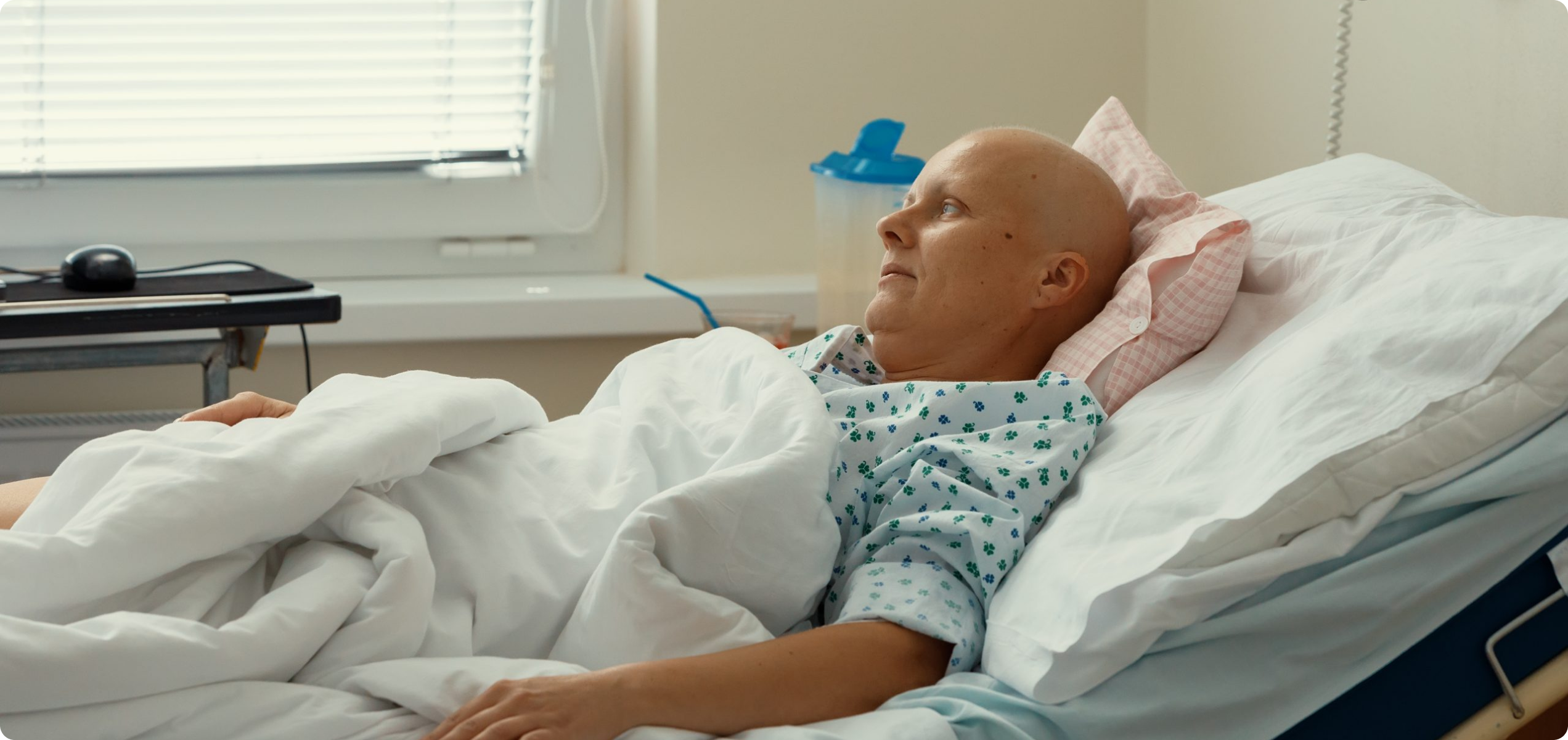 Cancer care and treatment illustration